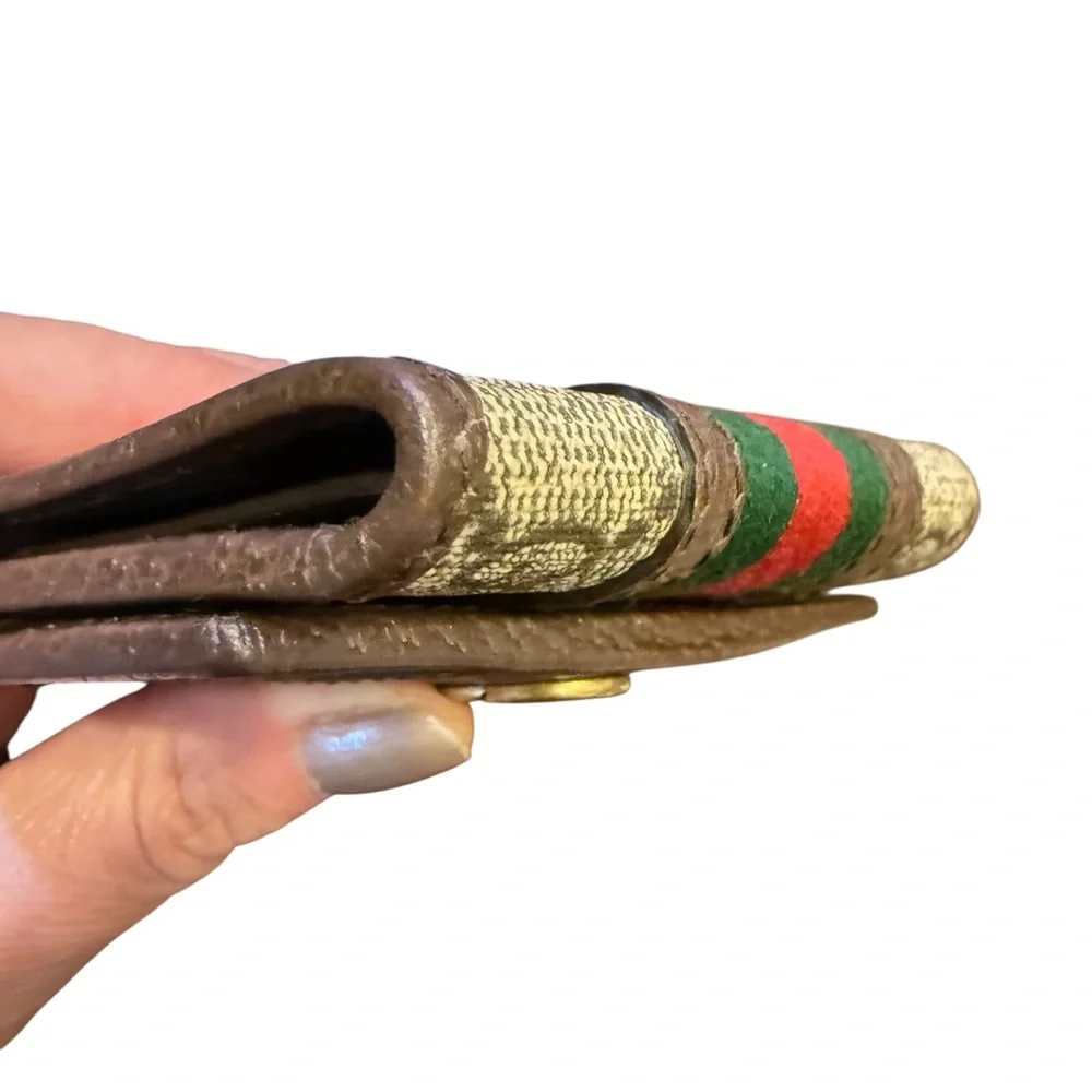 Gucci Ophidia Key Case in Iconic GG Supreme Canvas and Leather Trim